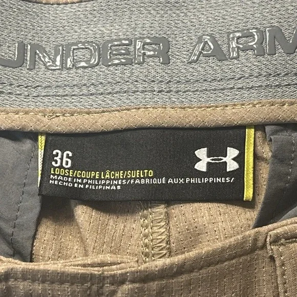 Under Armour UA Match Play Showdown Vented Golf Shorts Beige Mens 36 Performance - Picture 4 of 8